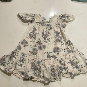 Ruffled flutter sleeve dress